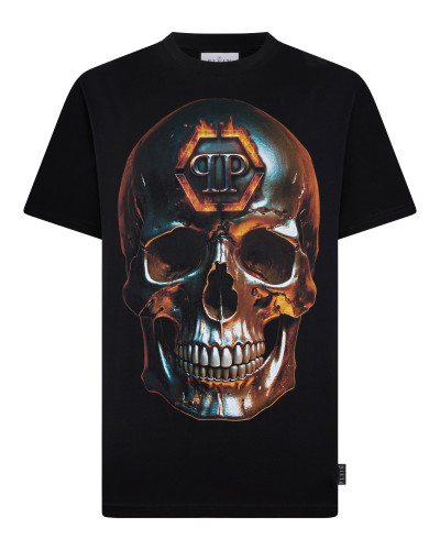 Round Neck T-Shirt Lava Skull