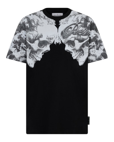 Round Neck T-Shirt Ceramic Skulls