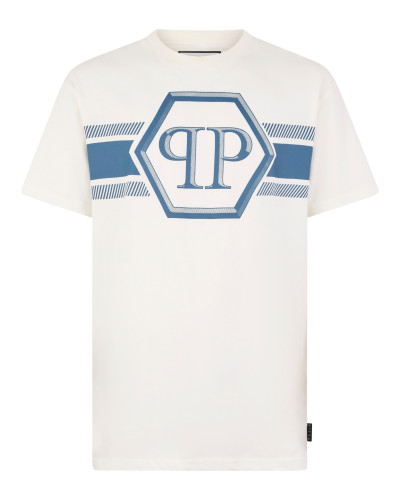 Round Neck T-Shirt Hexagon Line