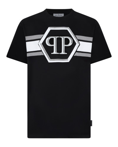 Round Neck T-Shirt Hexagon Line