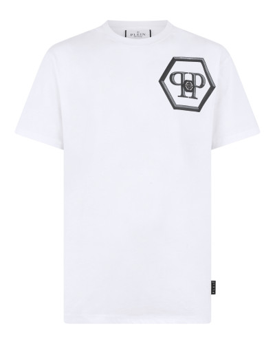 Round Neck T-Shirt Lines Hexagon