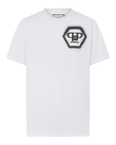 Round Neck T-Shirt Spray Hexagon