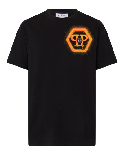 Round Neck T-Shirt Spray Hexagon