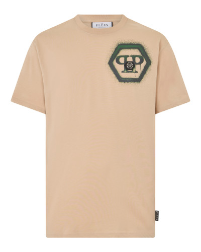 Round Neck T-Shirt Spray Hexagon