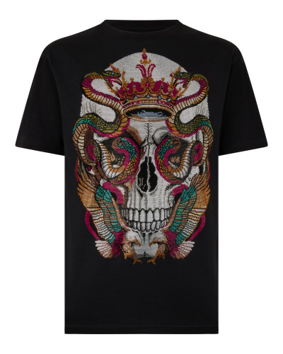 Round Neck T-Shirt Snake King Stones