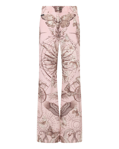 Straight Cut Jeans Butterfly Tattoo