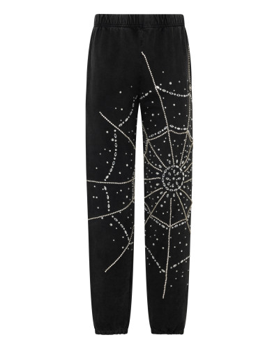 Washed Joggers Spiderweb Strass