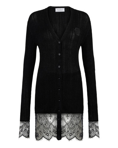 Fitted Buttoned-Up Dress Lace