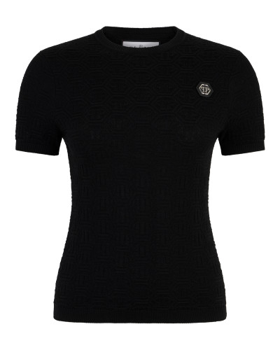 Knitted T-Shirt Sexy Pure Fit Monogram Monogram
