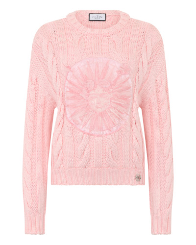 Round Neck Pullover Sun Tattoo