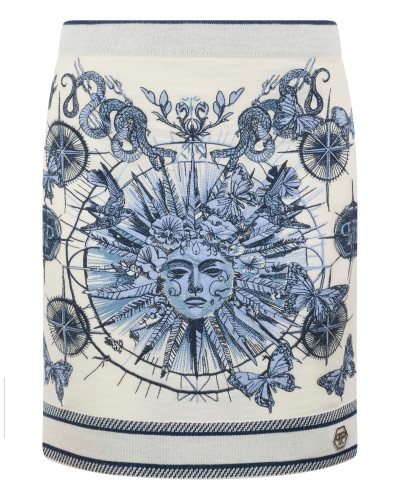 Knitted Mini Skirt Butterfly Tattoo