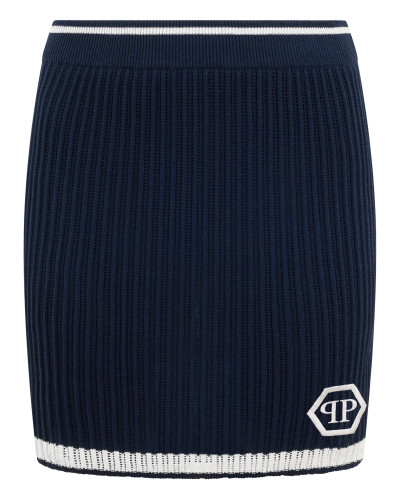 Knitted Mini Skirt Hexagon