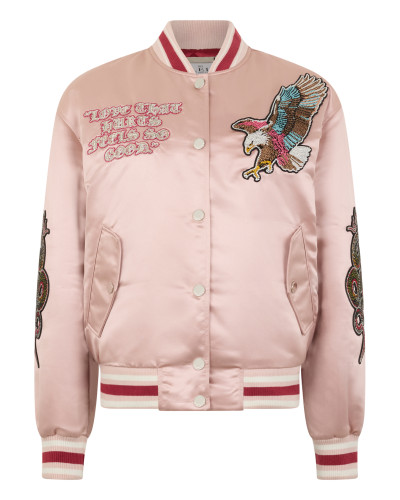 Oversized Bomber Patches Strass