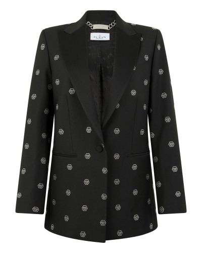 Boyfriend's Fit Blazer Monogram Strass Monogram