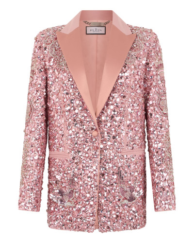 Boyfriend's Fit Blazer Butterfly Tattoo Paillettes Boyfriend's Fit Blazer Butterfly Tattoo Paillettes