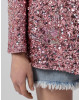 Boyfriend's Fit Blazer Butterfly Tattoo Paillettes