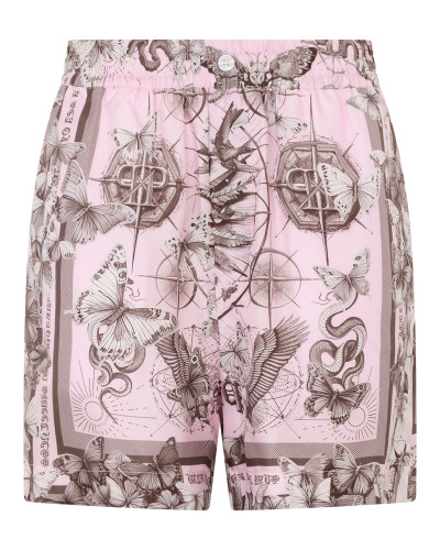 Silk Shorts Butterfly Tattoo