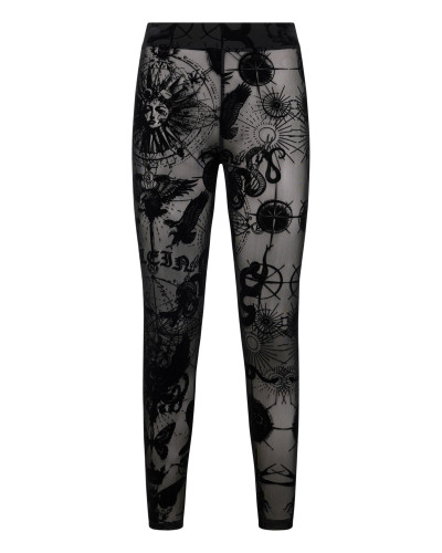 Tulle Leggings Flock Butterfly Tattoo