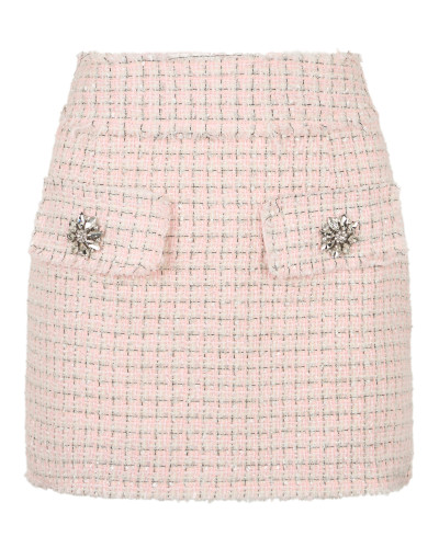 Tweed Mini Skirt Crystals