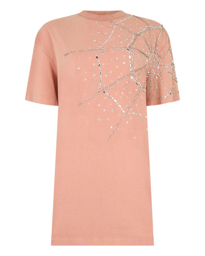 T-Shirt Dress Spiderweb Strass