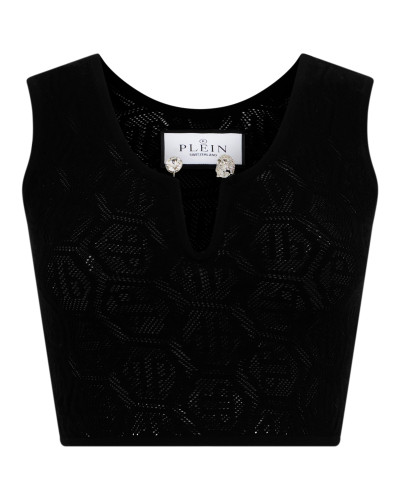 Knit Tank Top Piercing Monogram