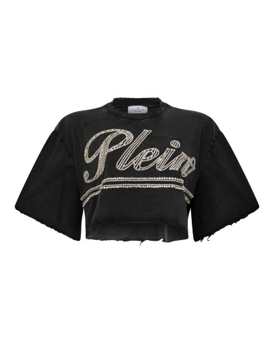 Cropped T-Shirt Strass Signature