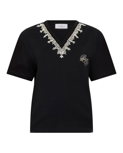 Man Fit V-Neck T-Shirt Crystals