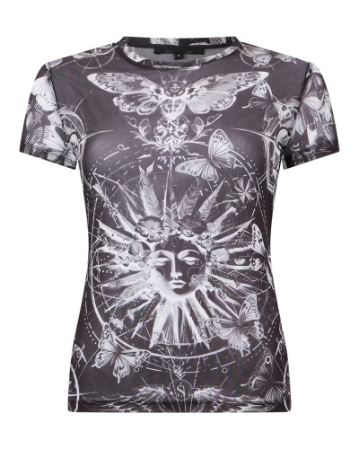 Tulle Sexy Pure Fit T-Shirt Butterfly Tattoo