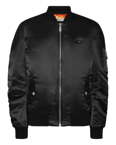Satin Top Gun Bomber LS Gothic Plein