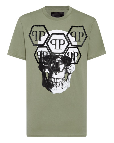 T-shirt Round Neck SS Stones Skull